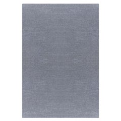 Alfombra de lana moderna monocroma gris acero de Doris Leslie Blau