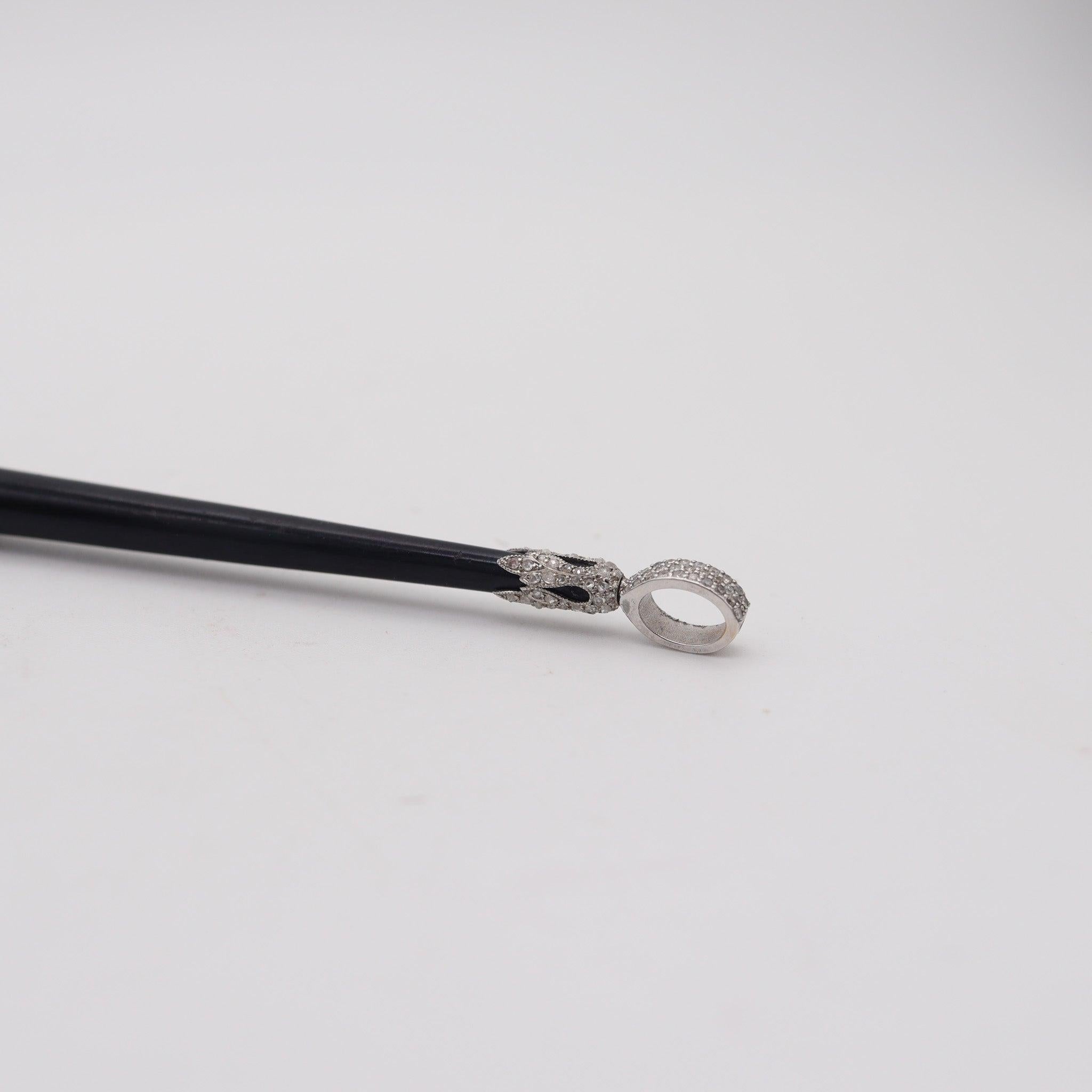 Édouardien MONOCLE Pendentif édouardien en or 18 carats, platine et diamants, 1900 en vente