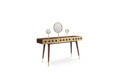 Monocles Dressing Table and Vanity with Brass Detail