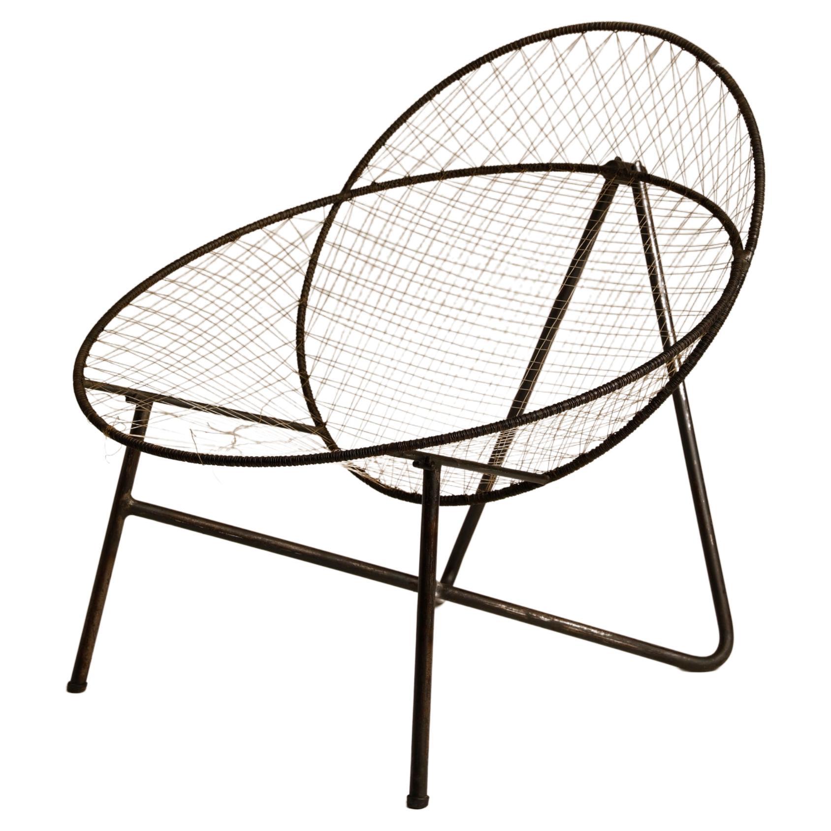 Fauteuil Monofilo de Grassi, Conti et Forlani pour Emilio Paoli, Italie, 1959