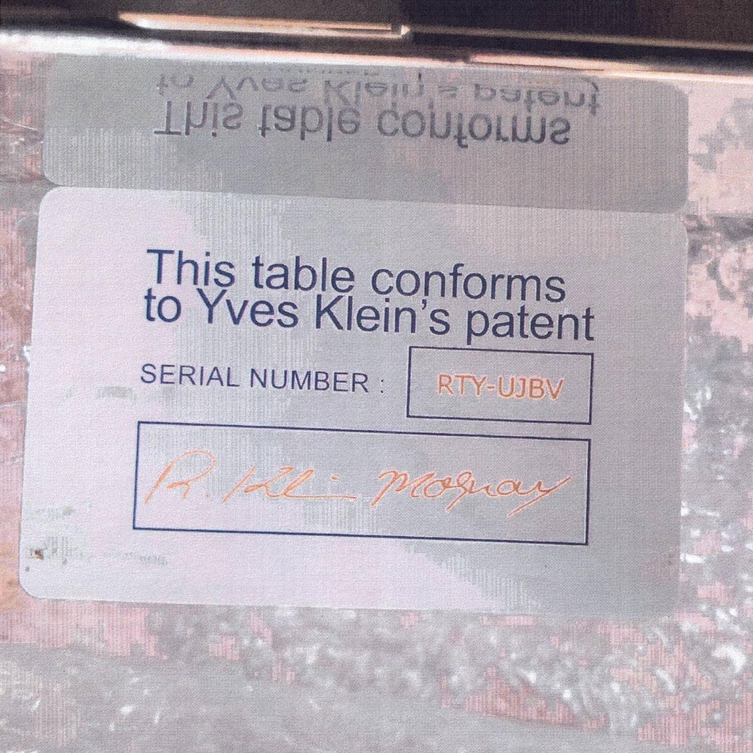 Contemporary Monogold Table Yves Klein Table, Made in France