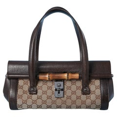 Borsa Monogram Canevas Bamboo Bullet Gucci Circa 2000