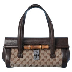 Sac à balle Canevas Gucci Monogram Canevas Bamboo vers 2000