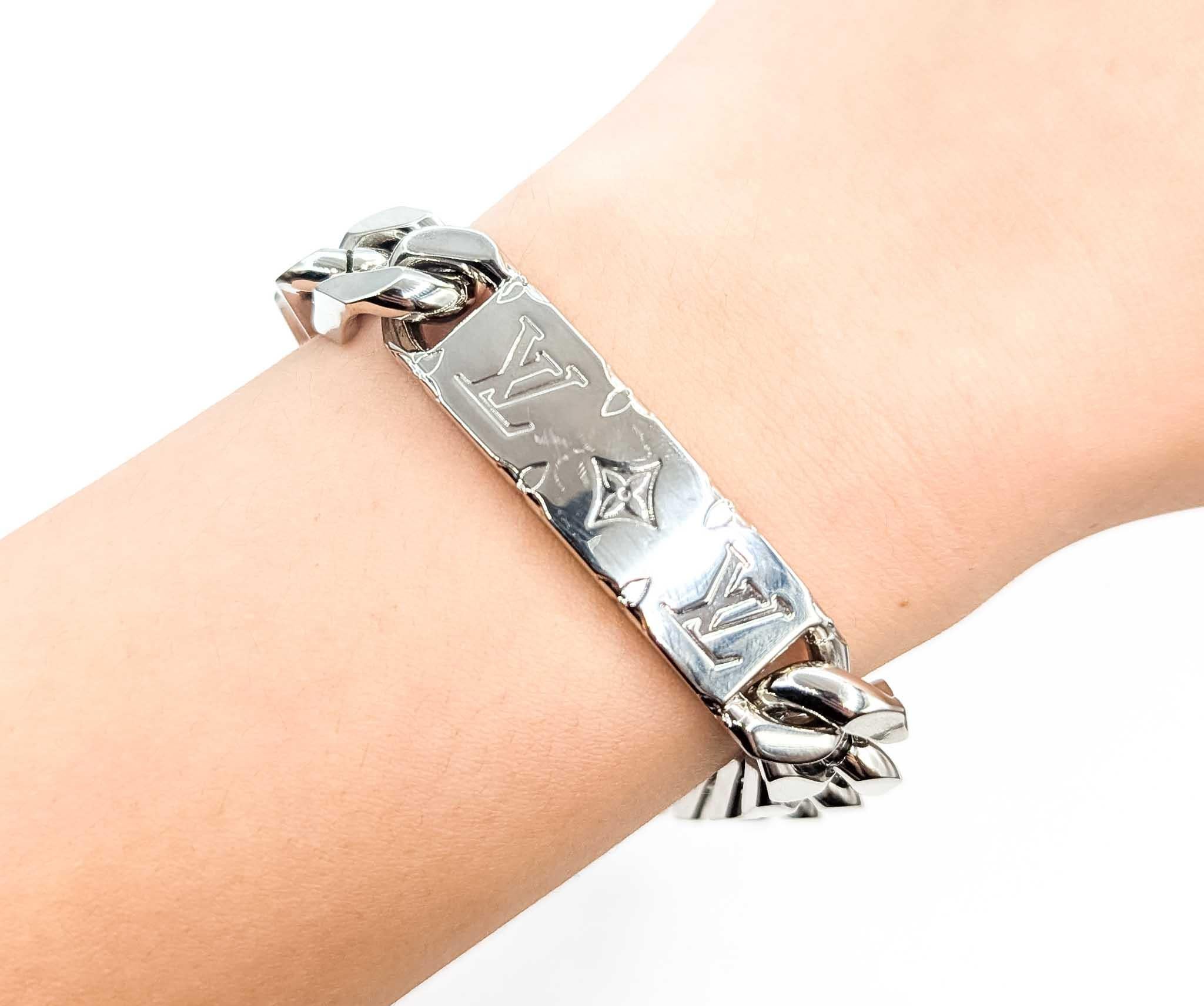 Pulsera de cadena con monograma Louis Vuitton en metal precioso Moderno en venta