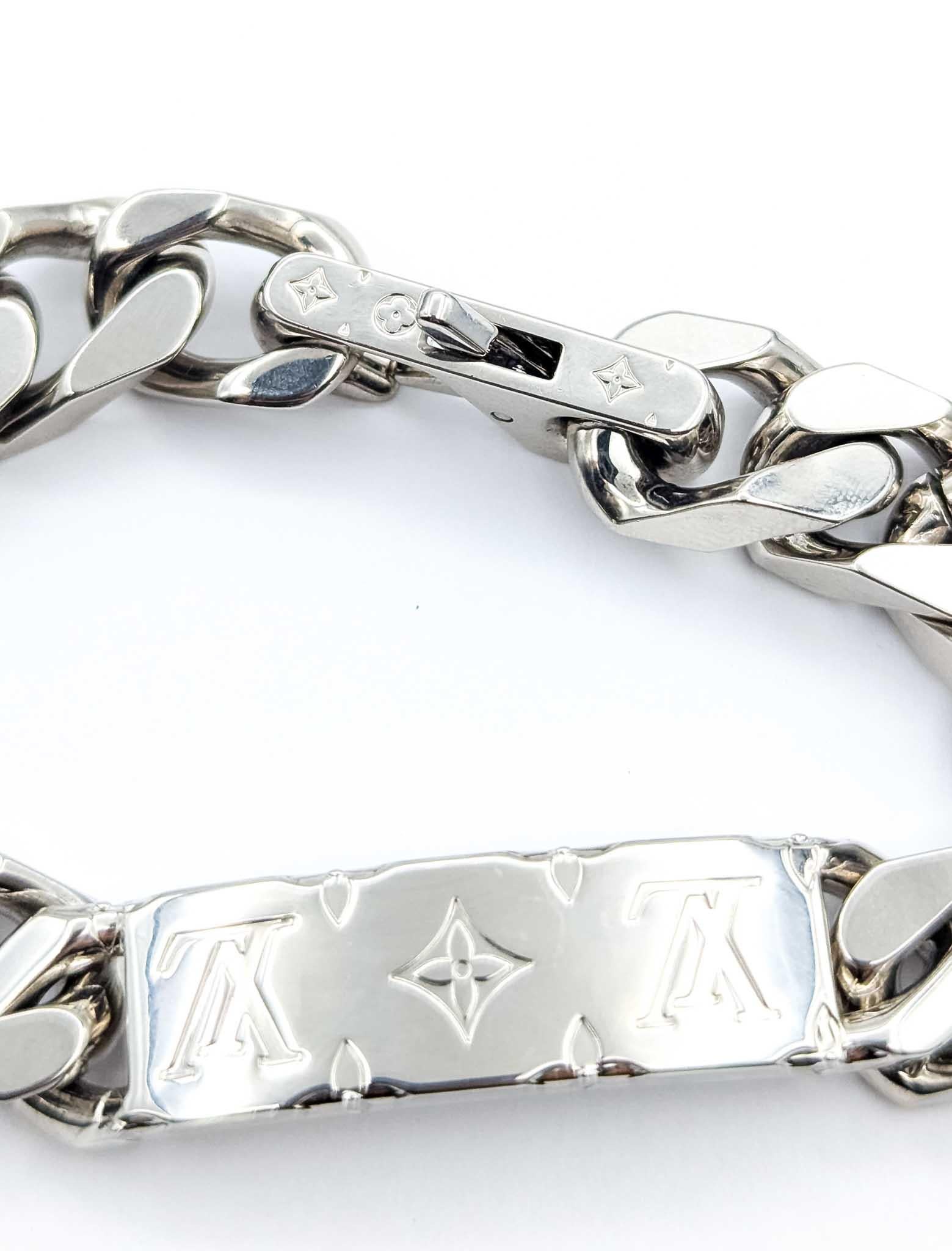Femenino o masculino Pulsera de cadena con monograma Louis Vuitton en metal precioso en venta