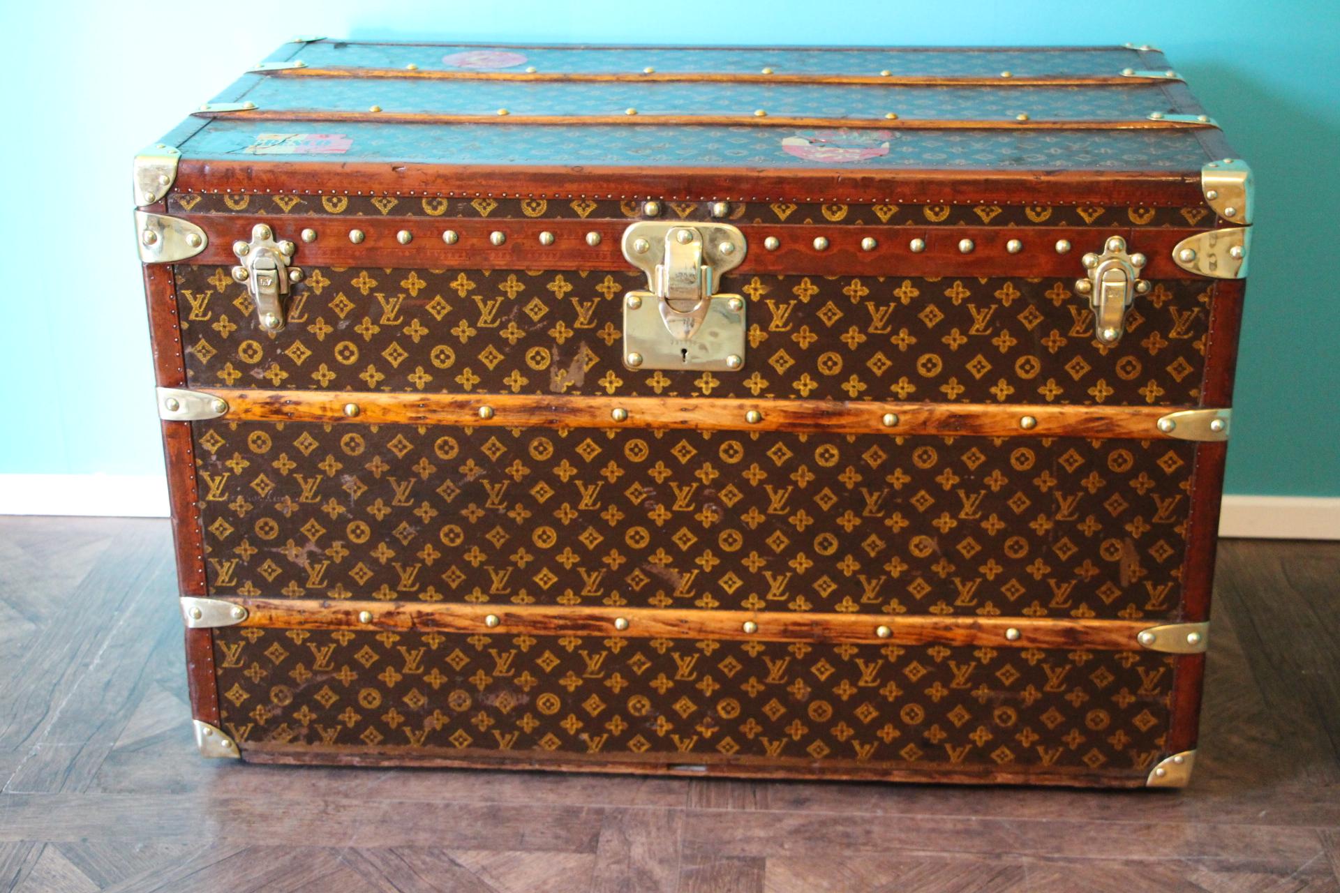 French Monogram Louis Vuitton Trunk Louis Vuitton Steamer Trunk, Louis Vuitton Courrier
