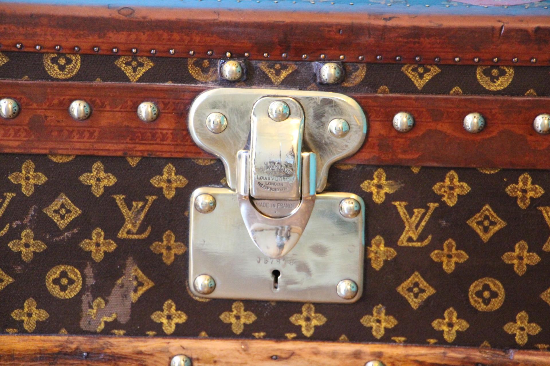 Monogram Louis Vuitton Trunk Louis Vuitton Steamer Trunk, Louis Vuitton Courrier In Good Condition In Saint-Ouen, FR
