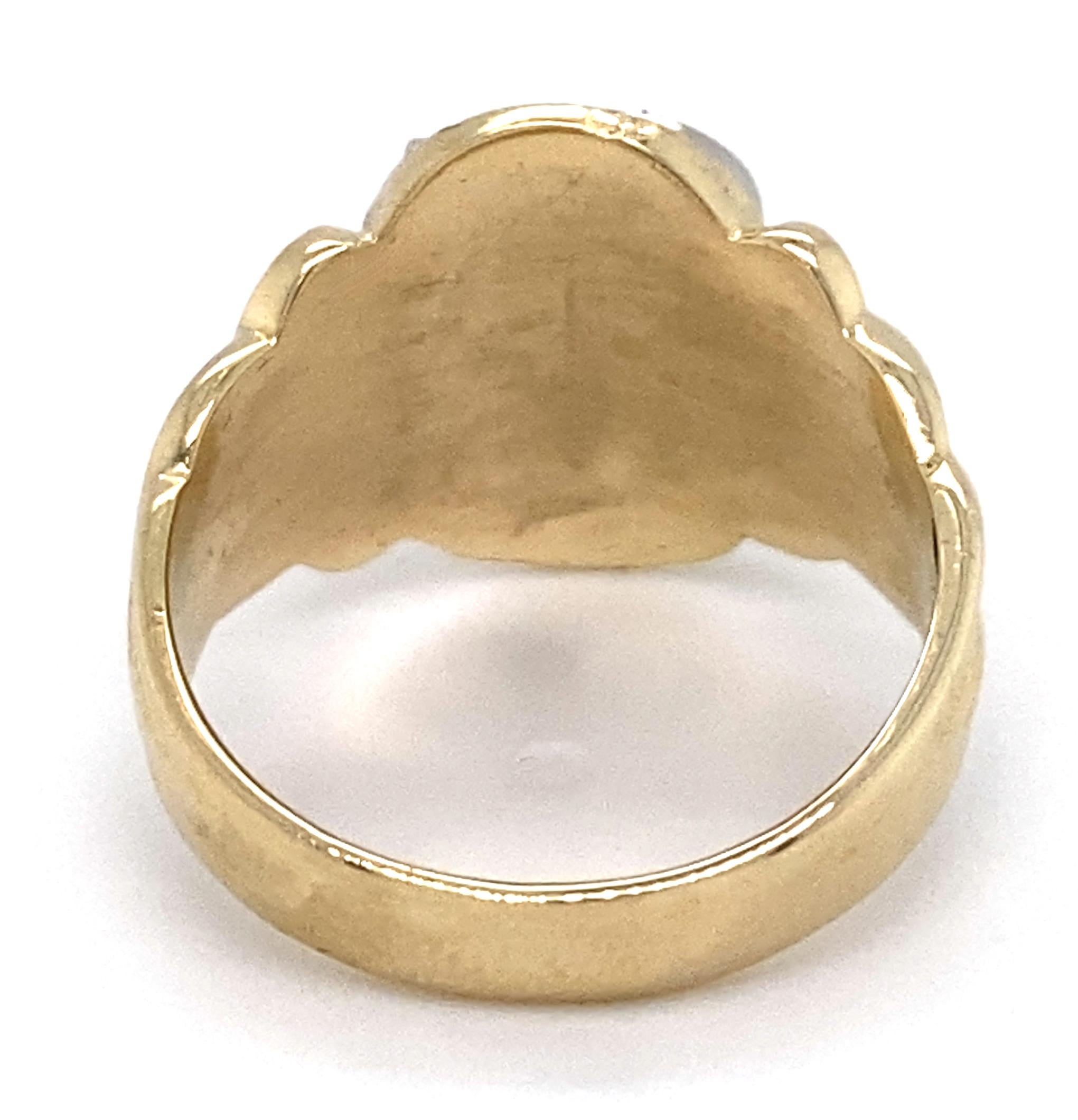 Monogram Ring with Olde English Letter 