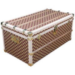 Monogram Steamer Trunk by "Aux Etats-Unis"