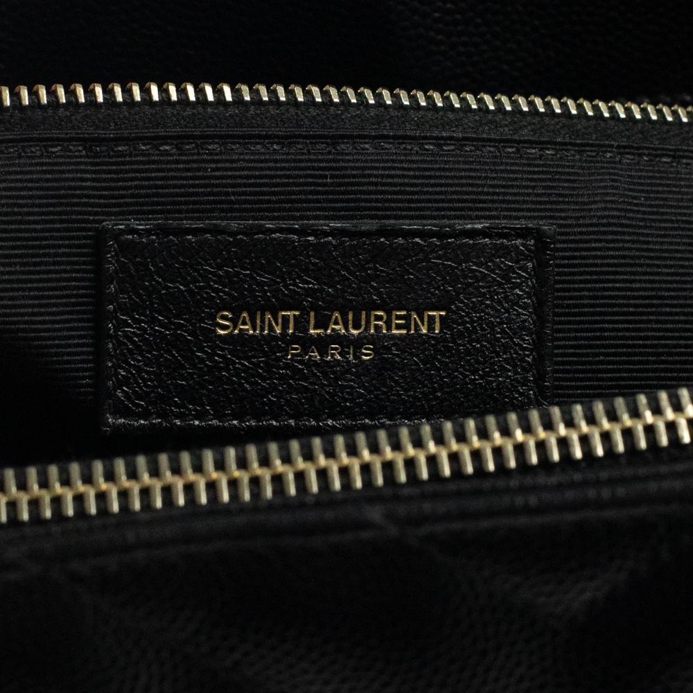 Monogramme Tote aus schwarzem Leder 2