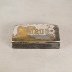 Monogrammed "JRO" Silver Plated Cigarette Box c.1950