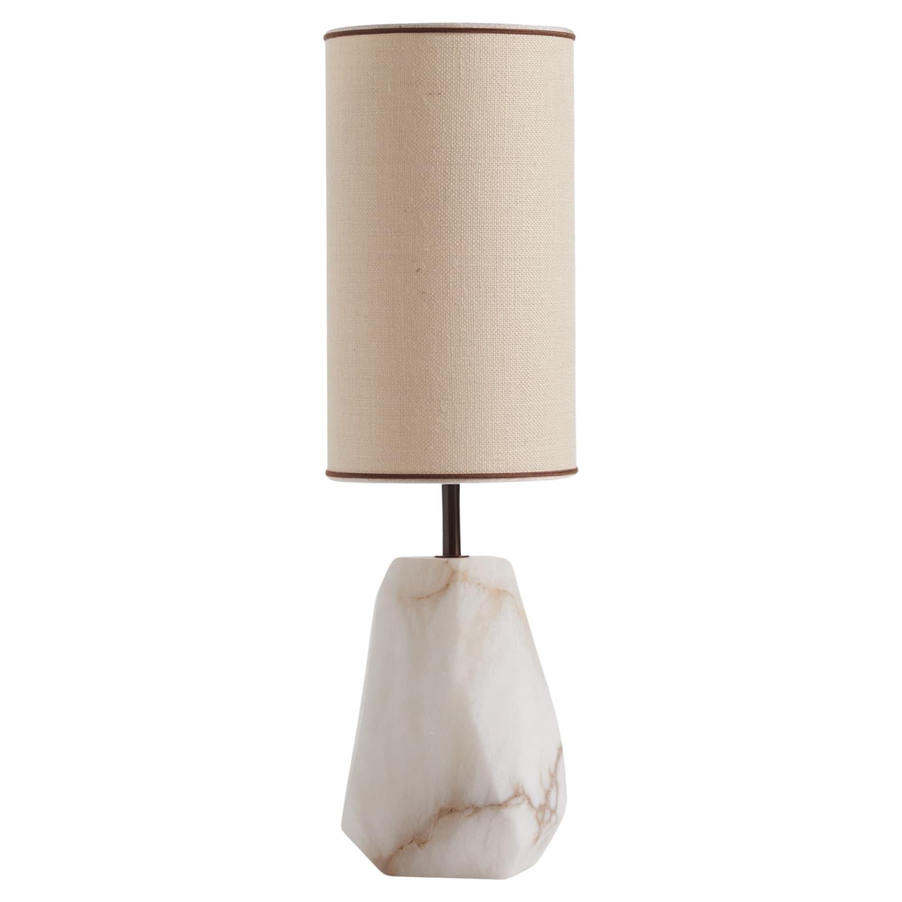 Monolite Alabaster Table Lamp For Sale