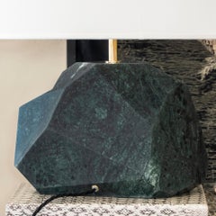 "Monolite" Flair Edition Mat Green Guatemala Marble Lamp, Italy, 2019