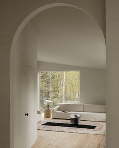 Monolith 01 Dusty White, Handknotted Wool Rug in Scandinavian Design