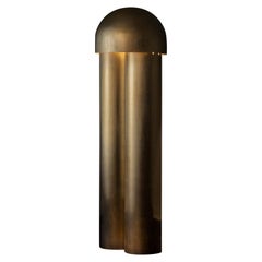 Monolith Brass Sculpted Floor Lamp by Paul Matter