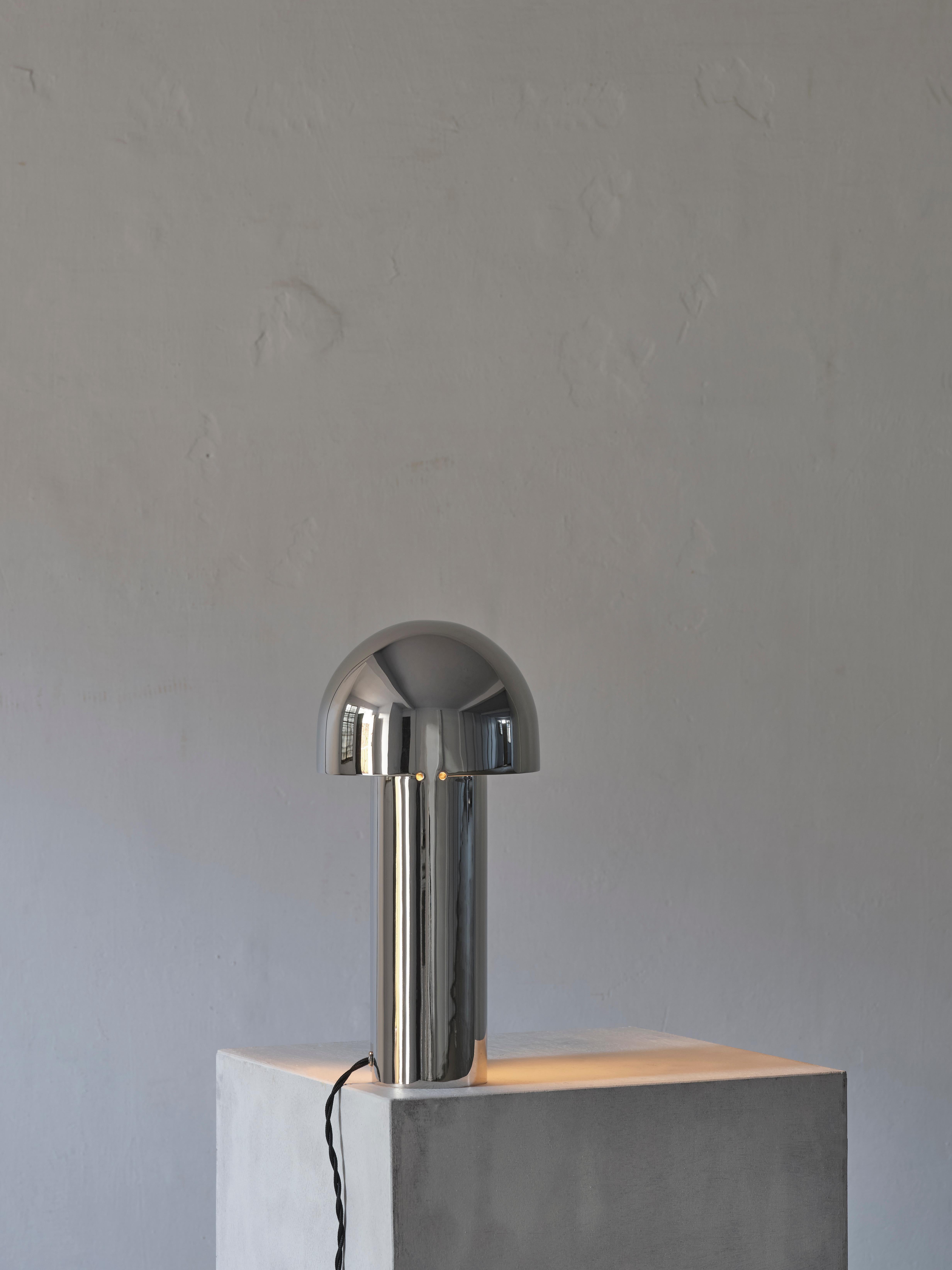 Monolith Buffed Brass Sculpted Table Lamp by Paul Matter In New Condition In Geneve, CH