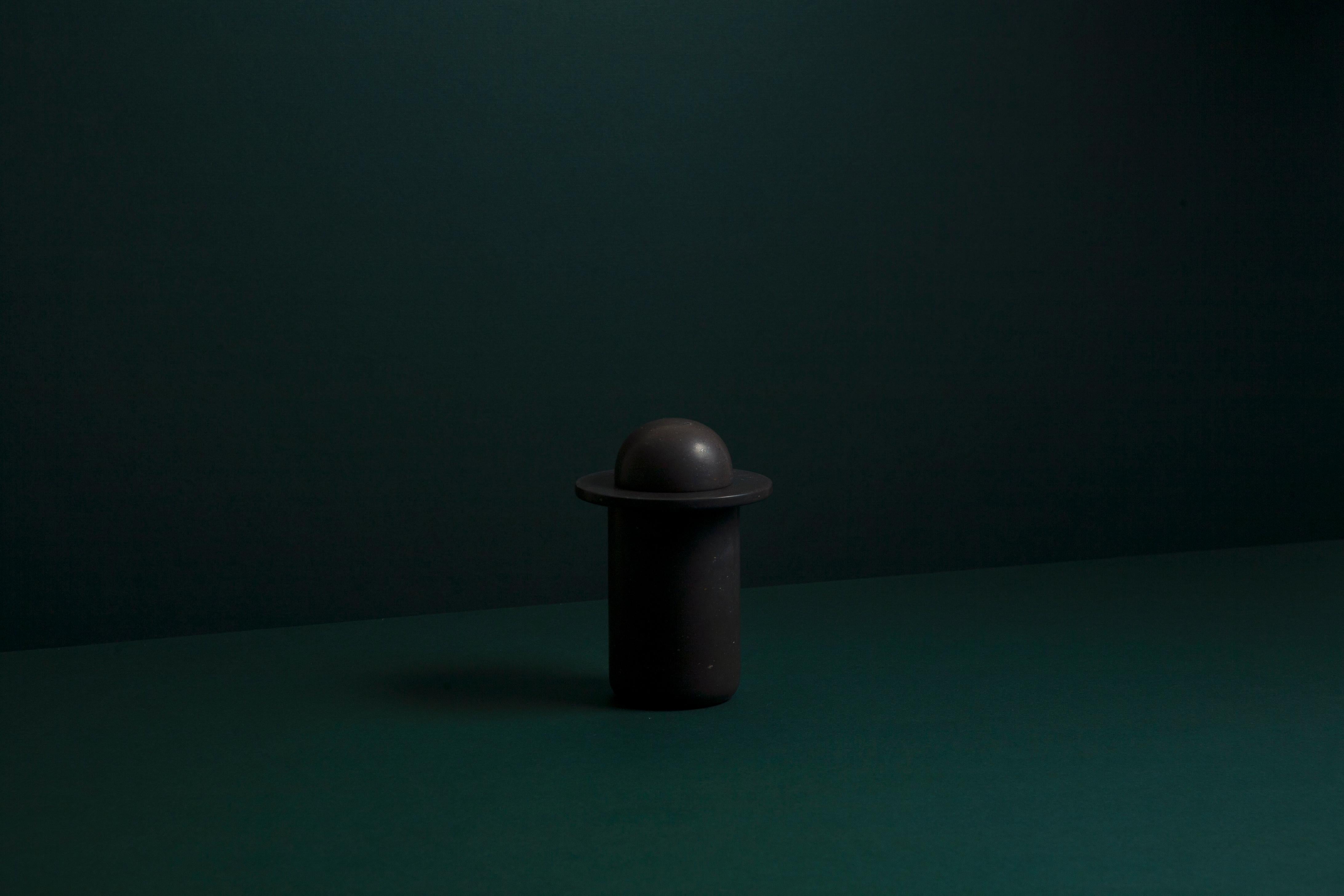 Monolith by Bravo Studio
Monolith Y4
Materials: Cobarbalita stone
Dimensions: Ø 11.5 × 17 cm
Small version available: Ø 10 × 14.6 cm
 
Monolithic objects in Cobarbalita stone
This new series of objects developed by the Chilean design studio