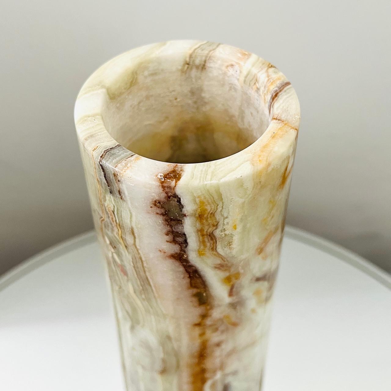 Contemporary Monolith Onyx Vase and Sculpture For Sale