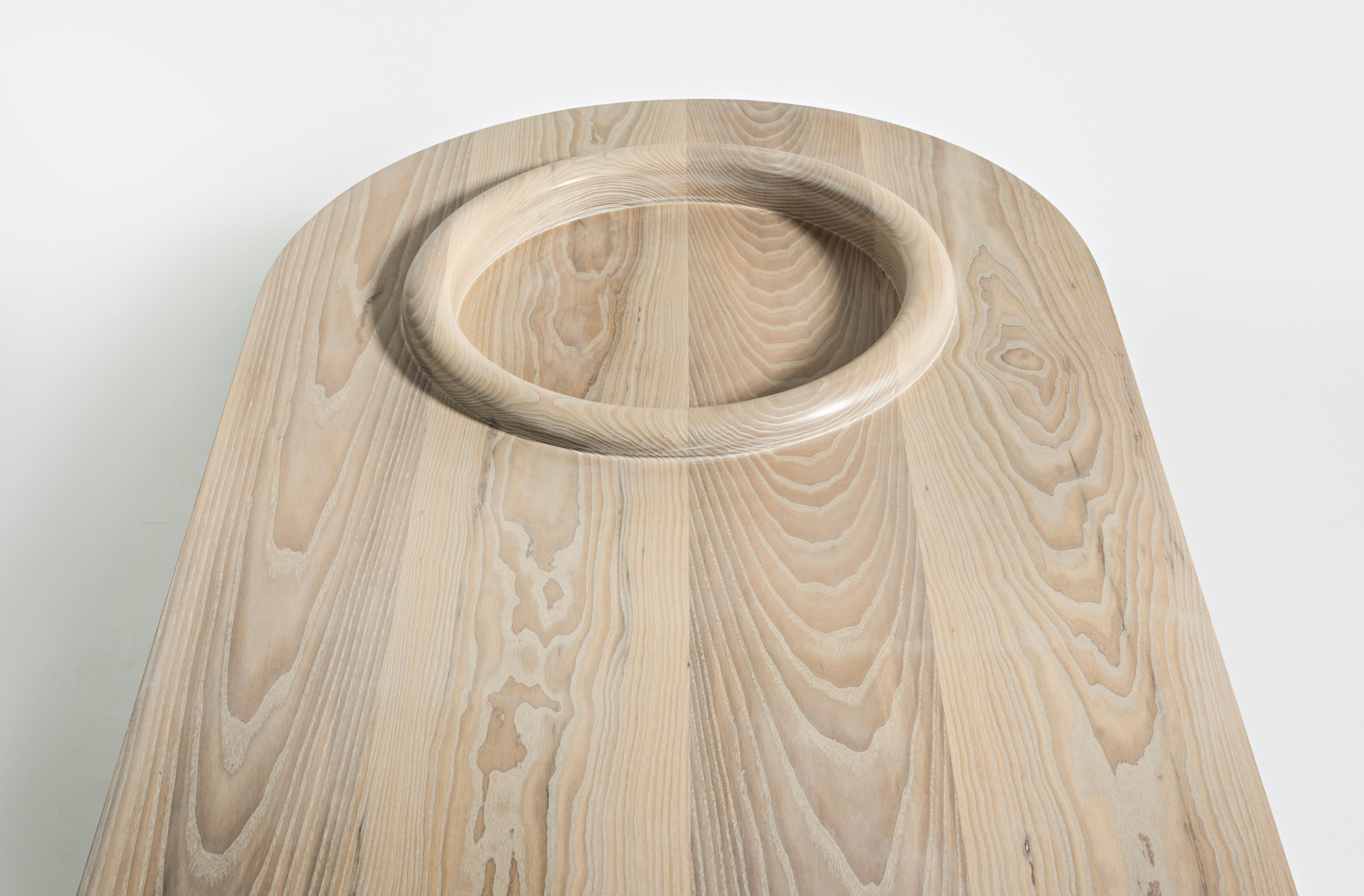 Modern Monolith Slab Table by Phaedo For Sale