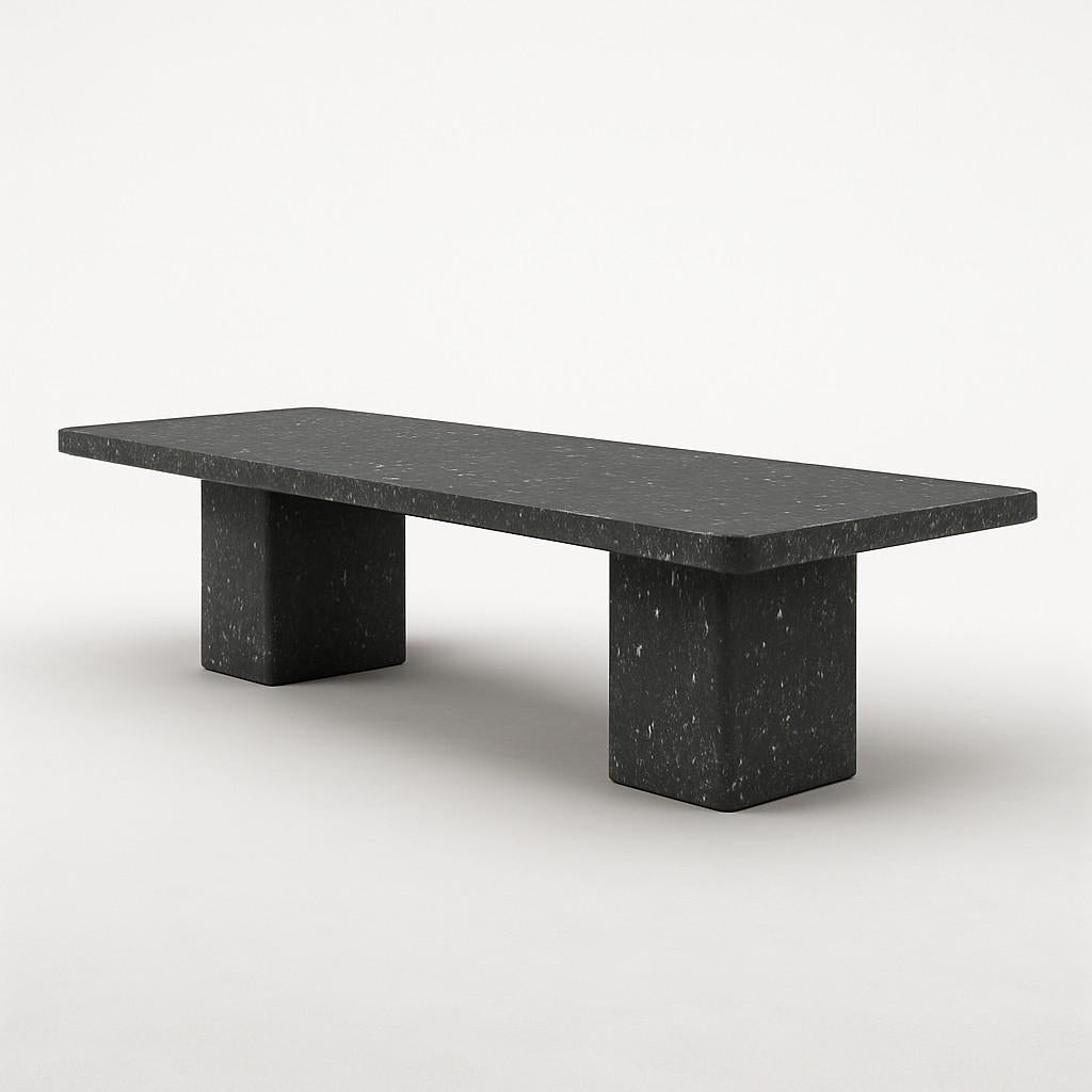 Portuguese Monolithic Basalt Dining Table Suitable For Indoor & Outdoor Settings For Sale