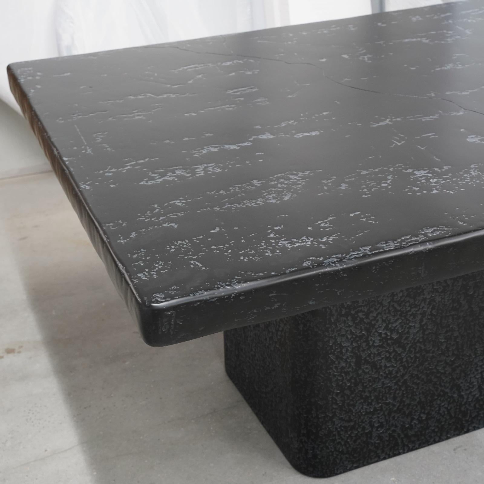 Contemporary Monolithic Basalt Dining Table Suitable For Indoor & Outdoor Settings For Sale