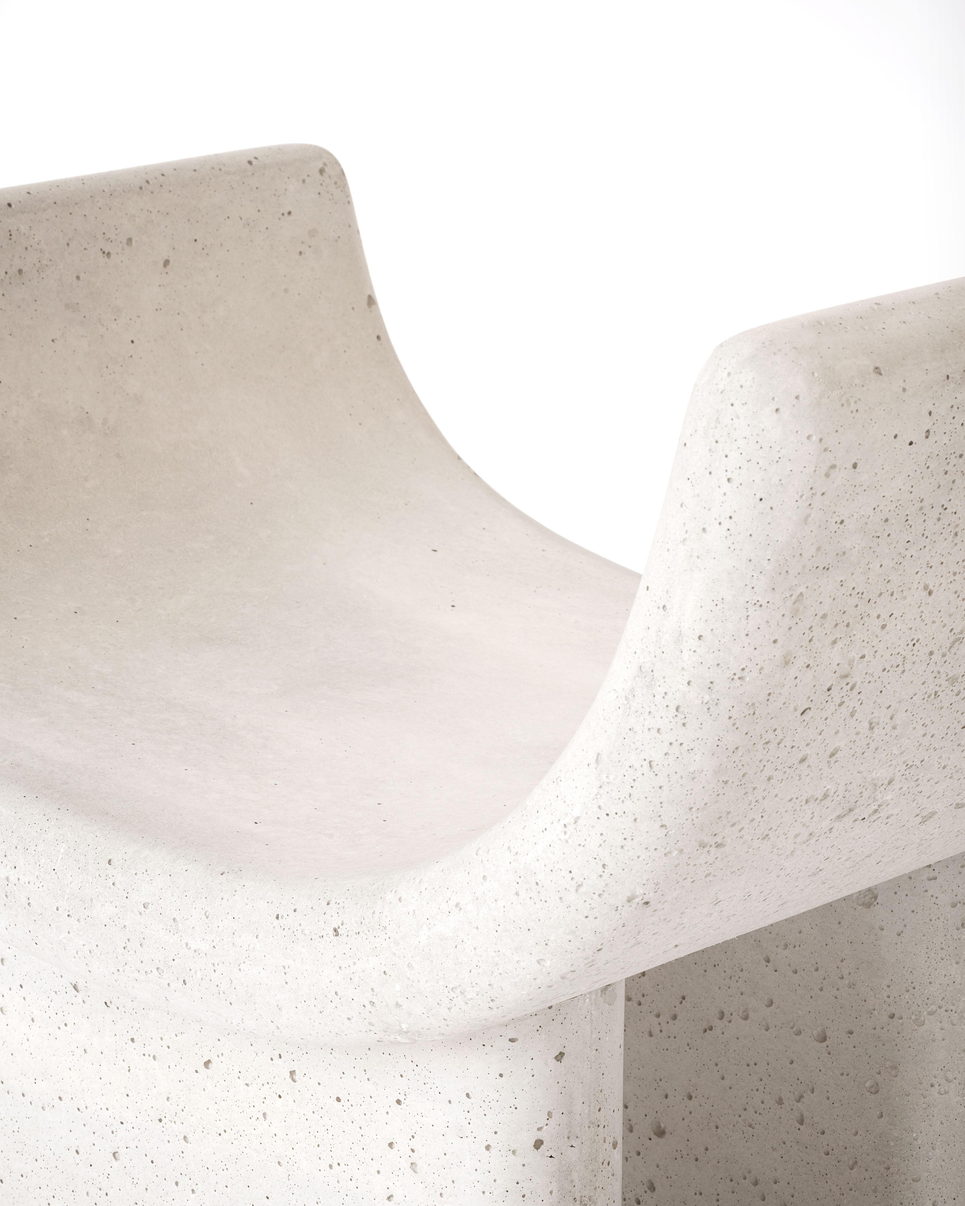 Monolithic chair 1 by Studiopepe
Dimensions: W 80 x D 50 x H 76 cm
Materials: Concrete

Multifaceted design agency Studiopepe was founded in Milan in 2006. Eclectic, voguish, it is the
brainchild of Chiara di Pinto and Arianna Lelli Mami, both