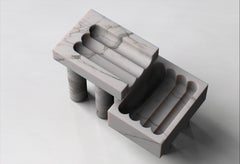 Monolithic Font - Two part fountain carved from Calacatta Marble