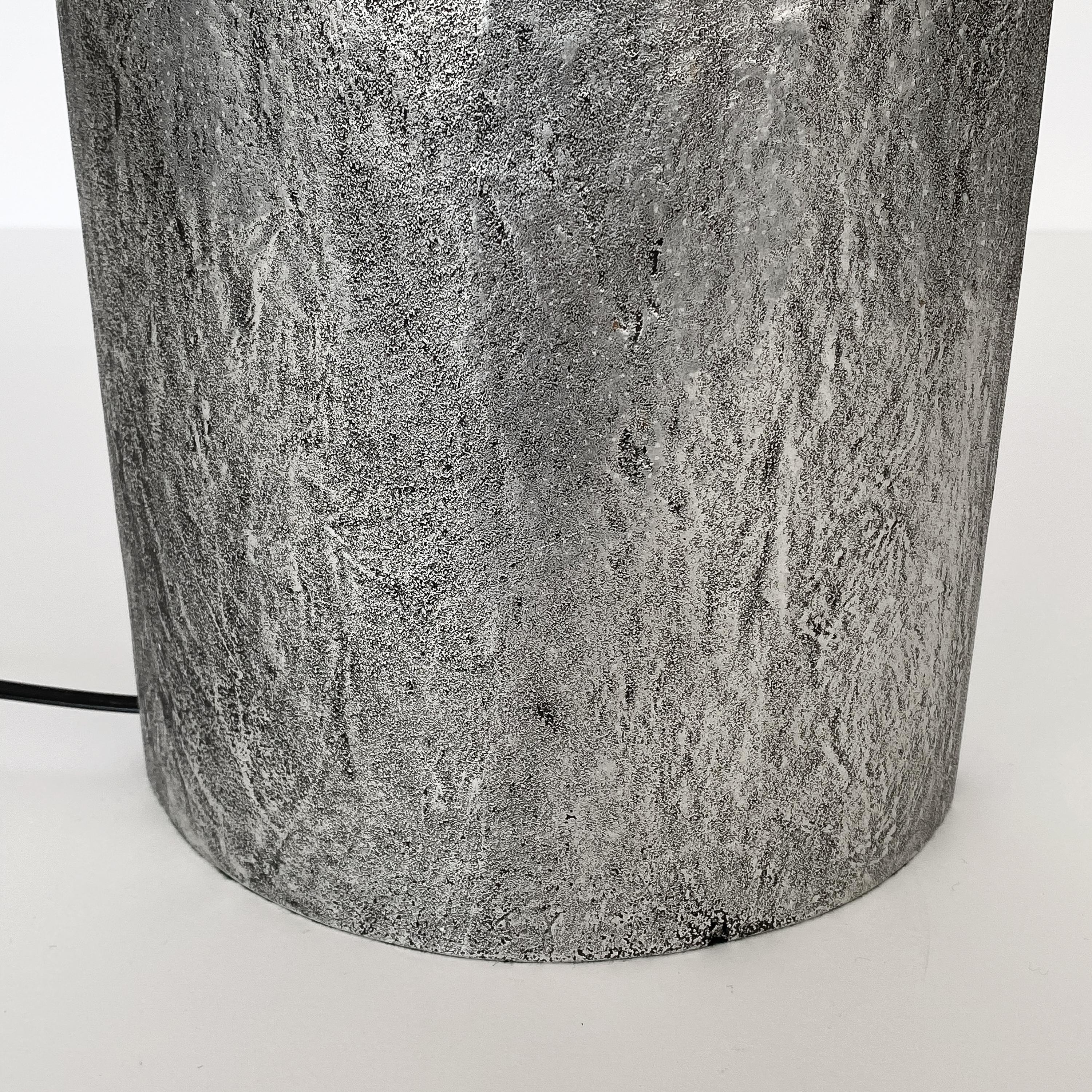 Monolithic Italian Aluminum Brutalist Table Lamp 2