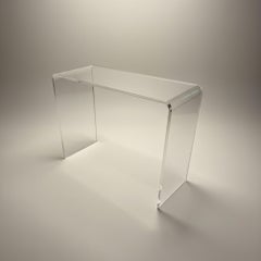Monolithic Lucite Waterfall Console Table, American, circa 1970s