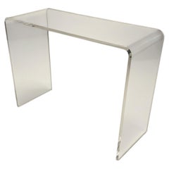 Monolithic Lucite Waterfall Console Table, American, circa 1970s