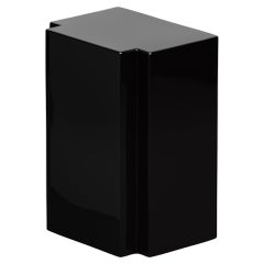 Monolithic Side Table in High Gloss Black Lacquer, Sandro Lopez Milano