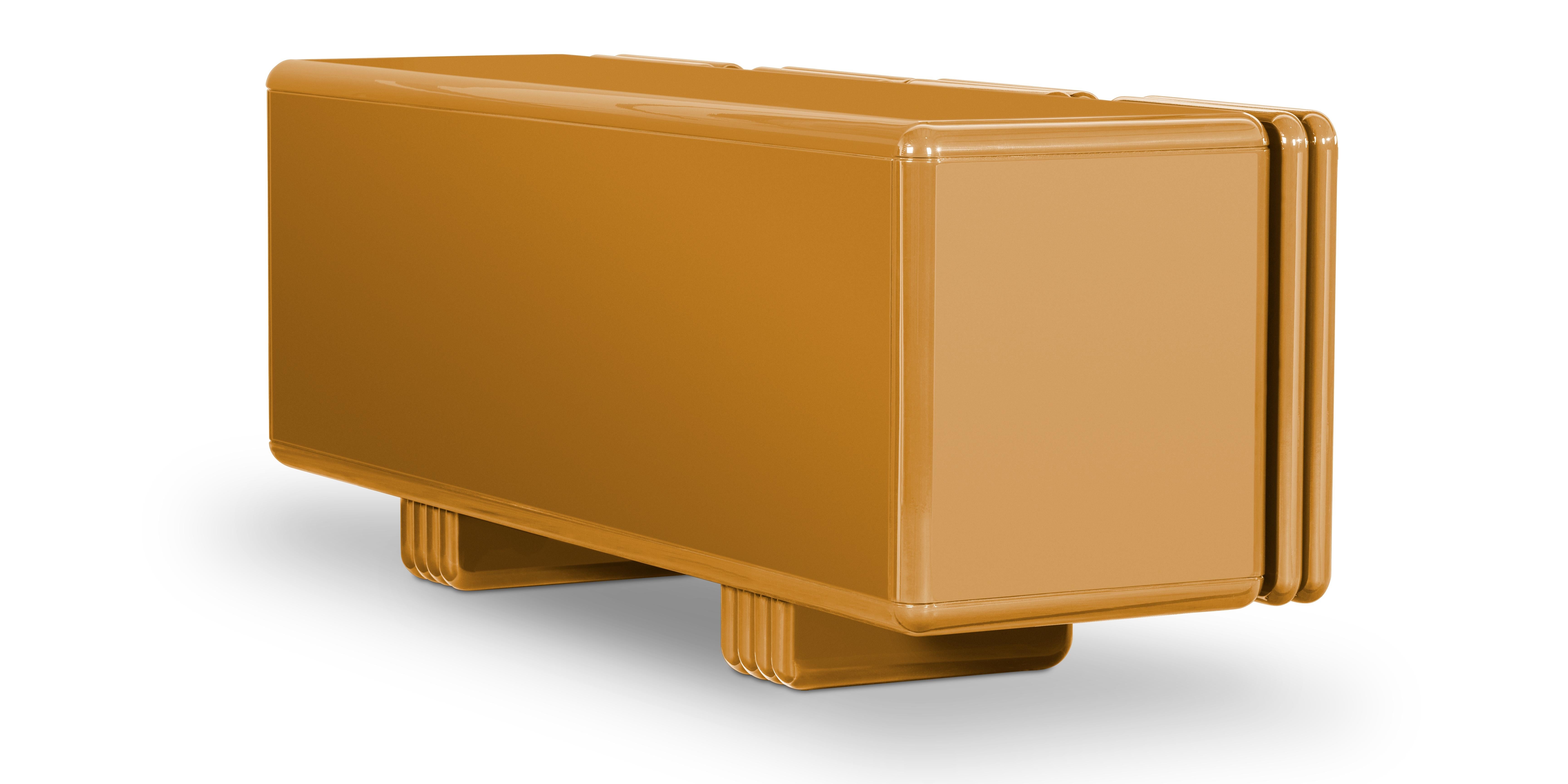 Contemporary Monolithic Sideboard For Sale