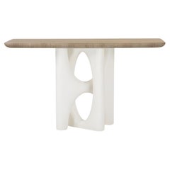 Monolithic Style Console Ft. Rounded Oak Top In Custom Finishes By José Castro