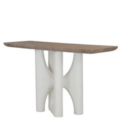 Console in stile monolitico Ft. Piano in Oak arrotondato con finiture personalizzate