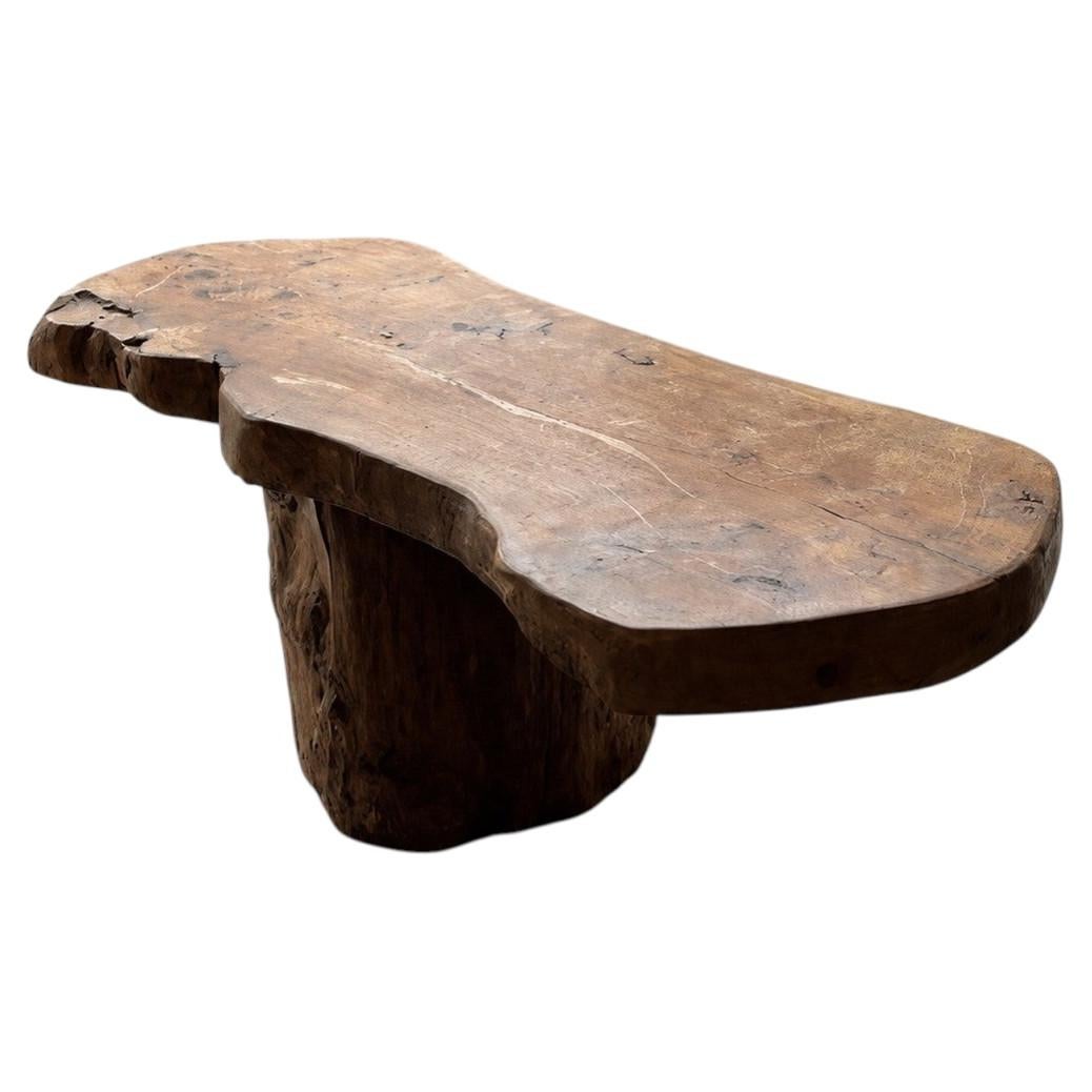 Monolithic Wabi-Sabi Wood Coffee Table