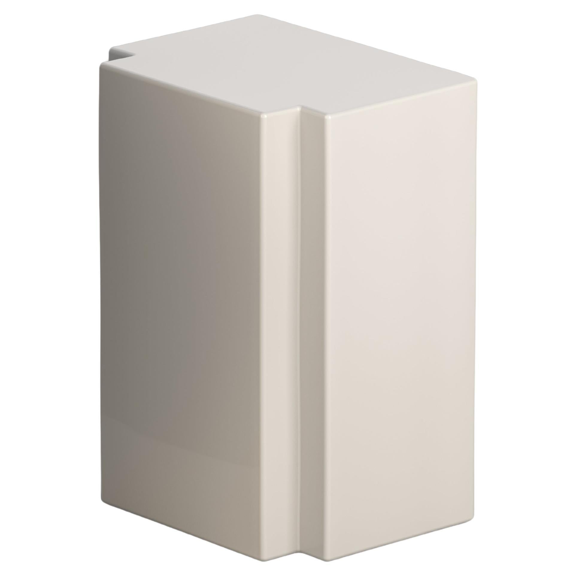 Monolithic White Sand Side Table Stool Italy Made to Order