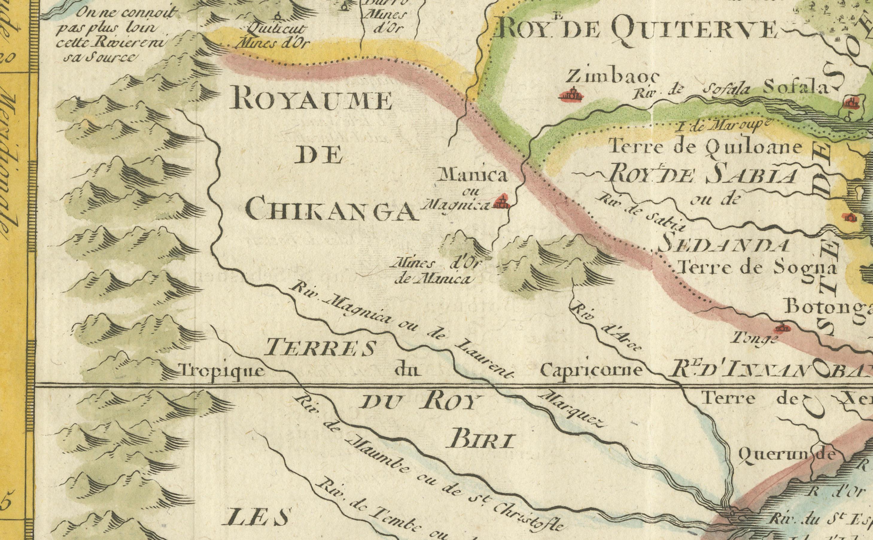Monomotapa Empire Map – East Africa, French Cartography, c.1740
