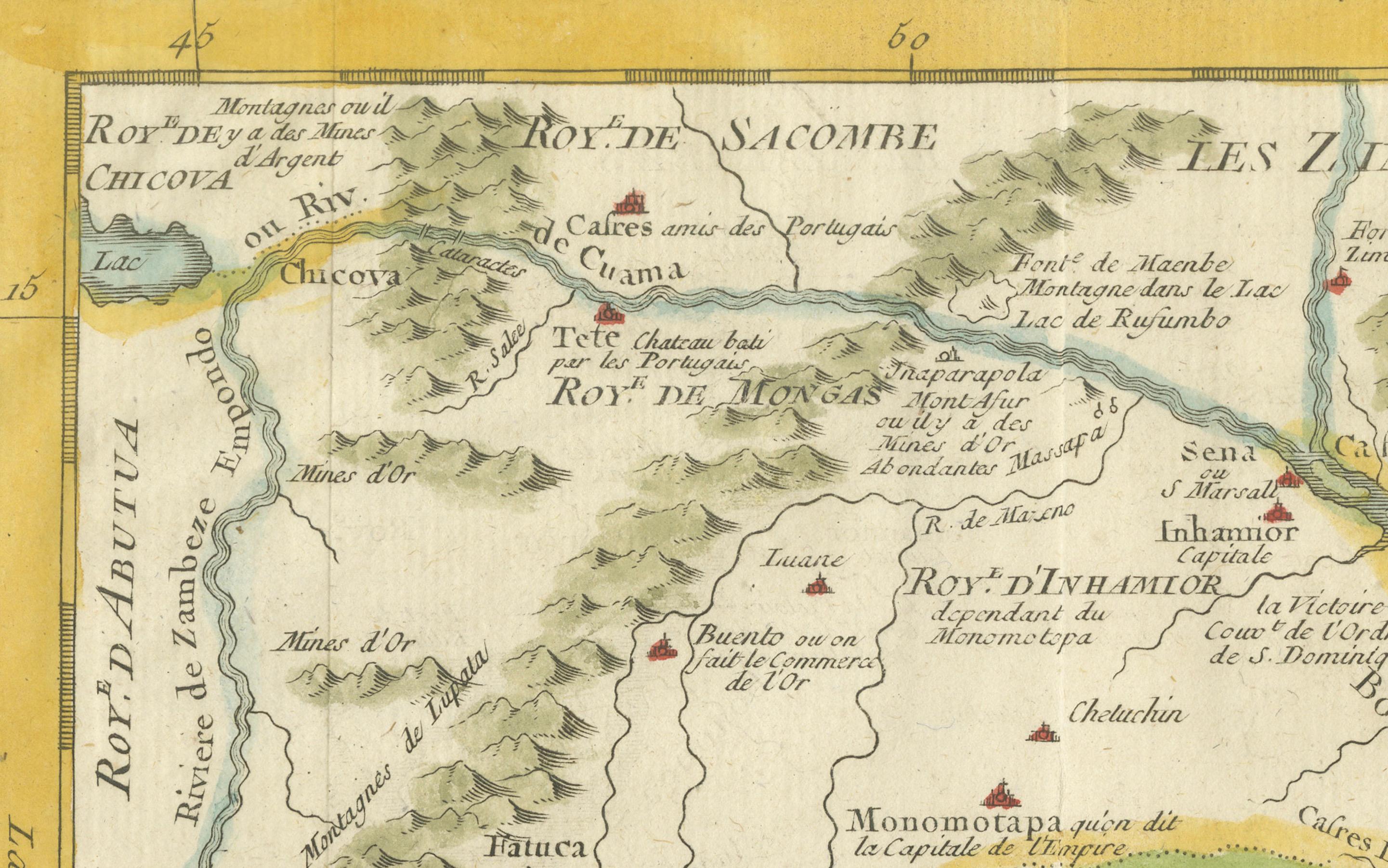 Monomotapa Empire Map – East Africa, French Cartography, c.1740