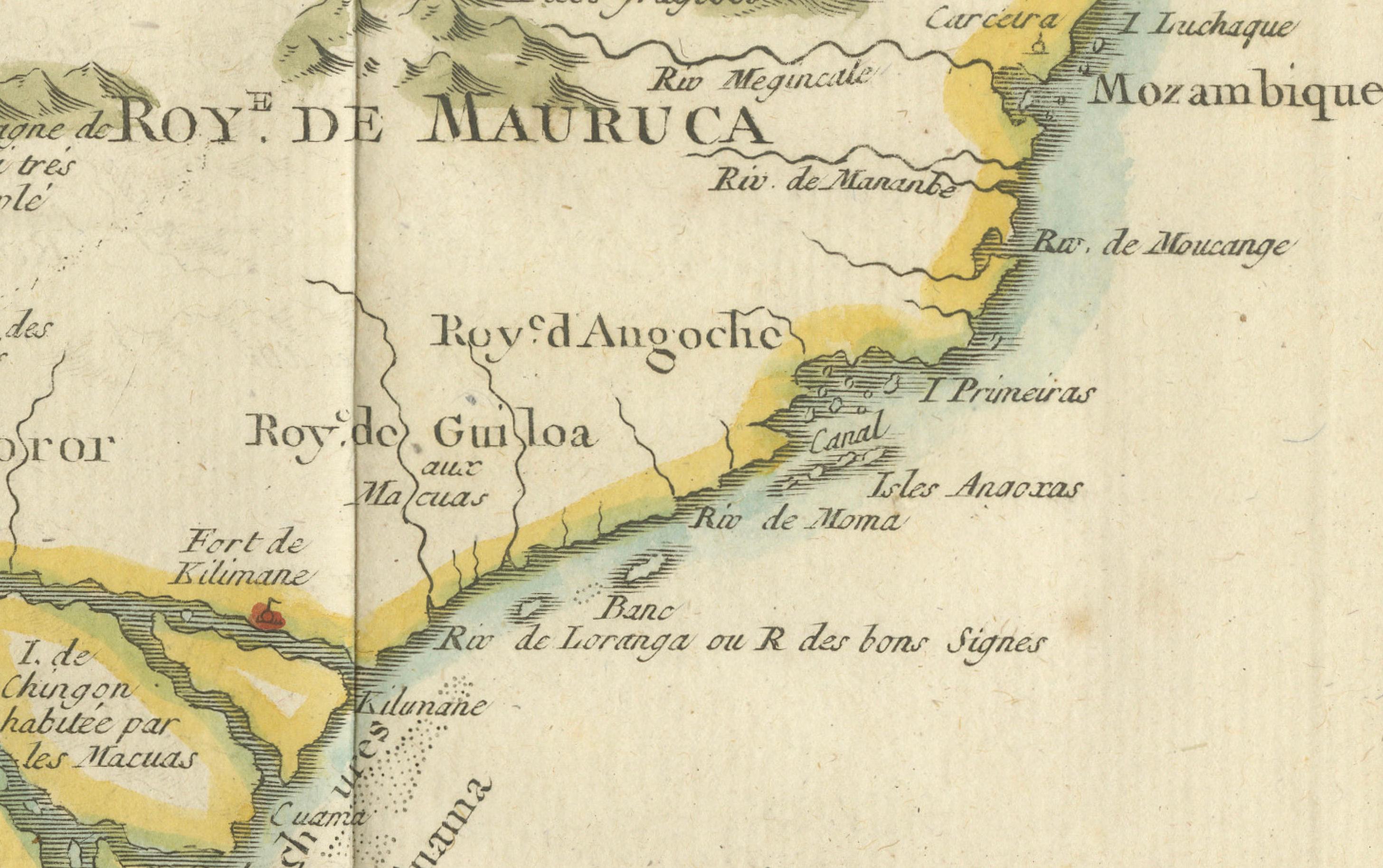 Monomotapa Empire Map – East Africa, French Cartography, c.1740