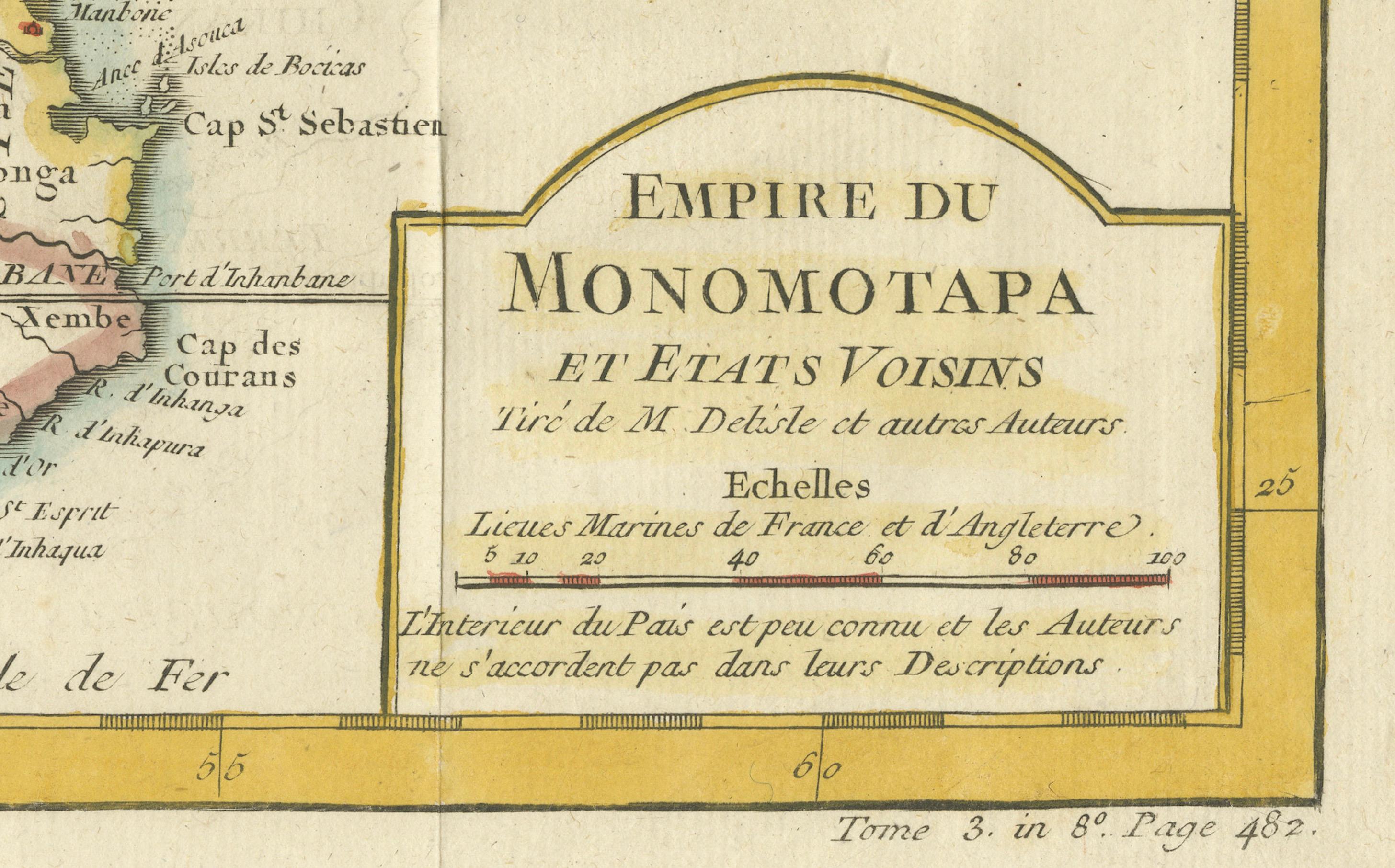 Monomotapa Empire Map – East Africa, French Cartography, c.1740