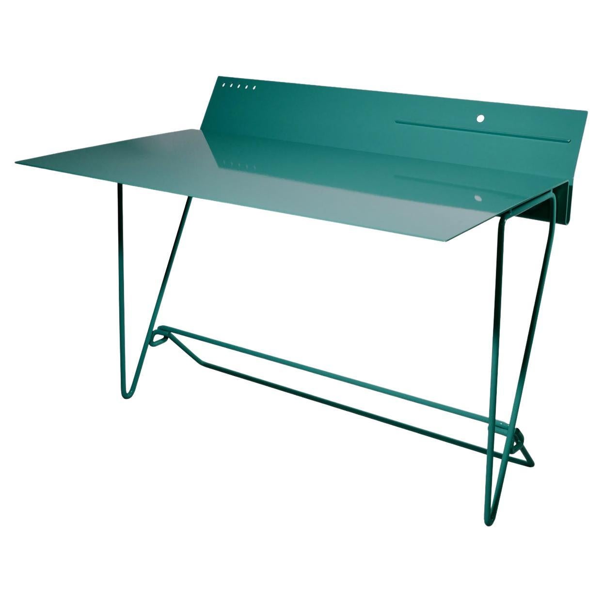 Zeitgenössischer italienischer Schreibtisch aus Stahl, „Monoplano“ von Errante im Angebot