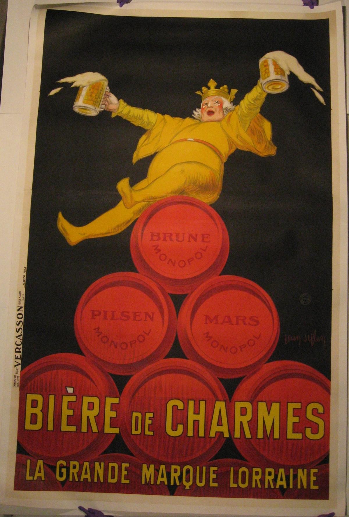 Artist: John D’Ylen (French 1866-1938)

Date of Origin: 1924

Medium: Original Stone Lithograph Vintage Poster

Size: 78” x 123”

 

This is the larger, three-sheet version of this vibrant beer poster. Circulation was much lower for this format than