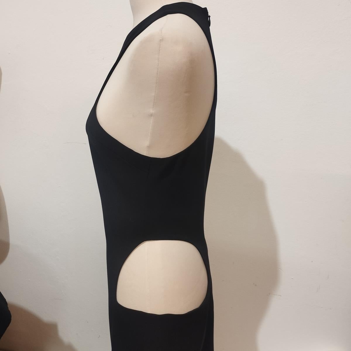 Monot Black Long Dress Size 2 / XS In Excellent Condition For Sale In Gazzaniga (BG), IT