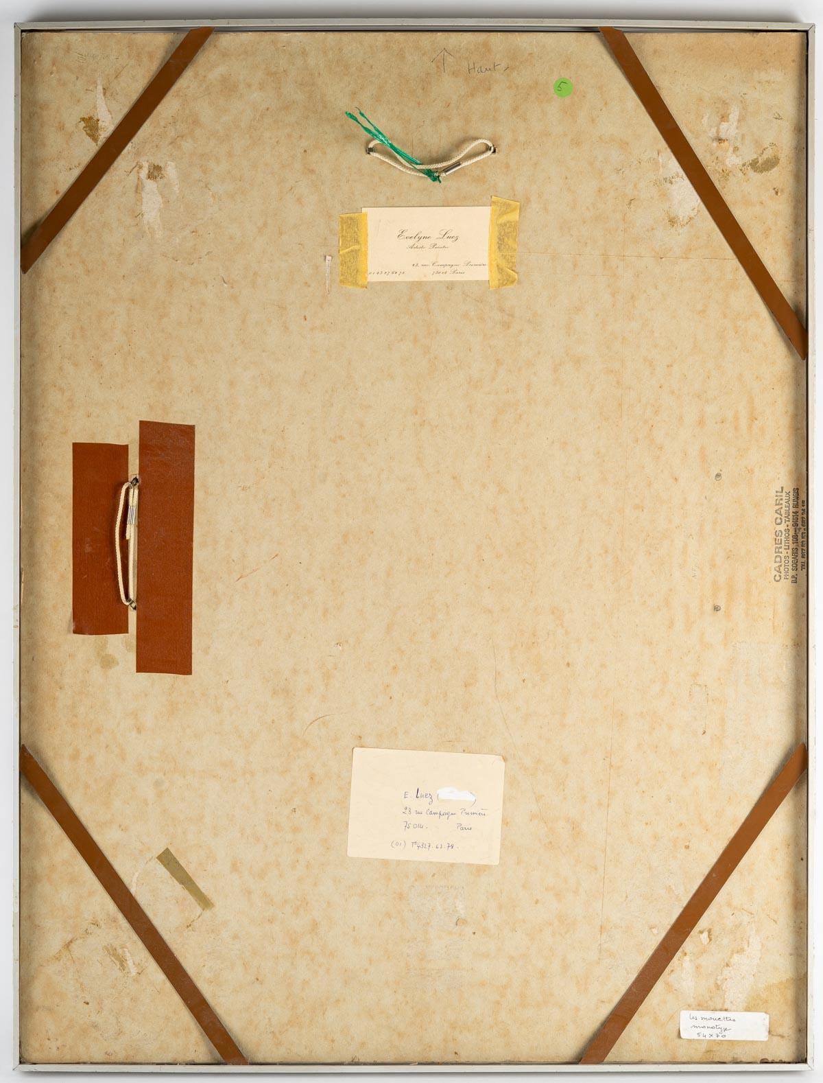 20ième siècle Monotype de Luez, encadré sous verre en vente