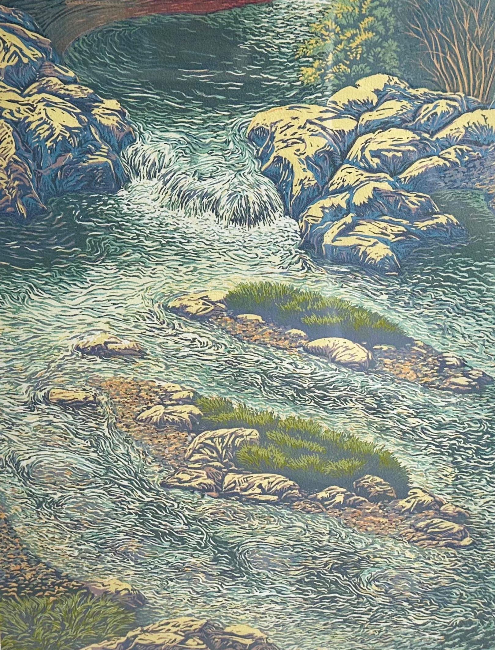 Cuadro monotipo enmarcado por el artista cotizado Russell Hamilton en venta 4