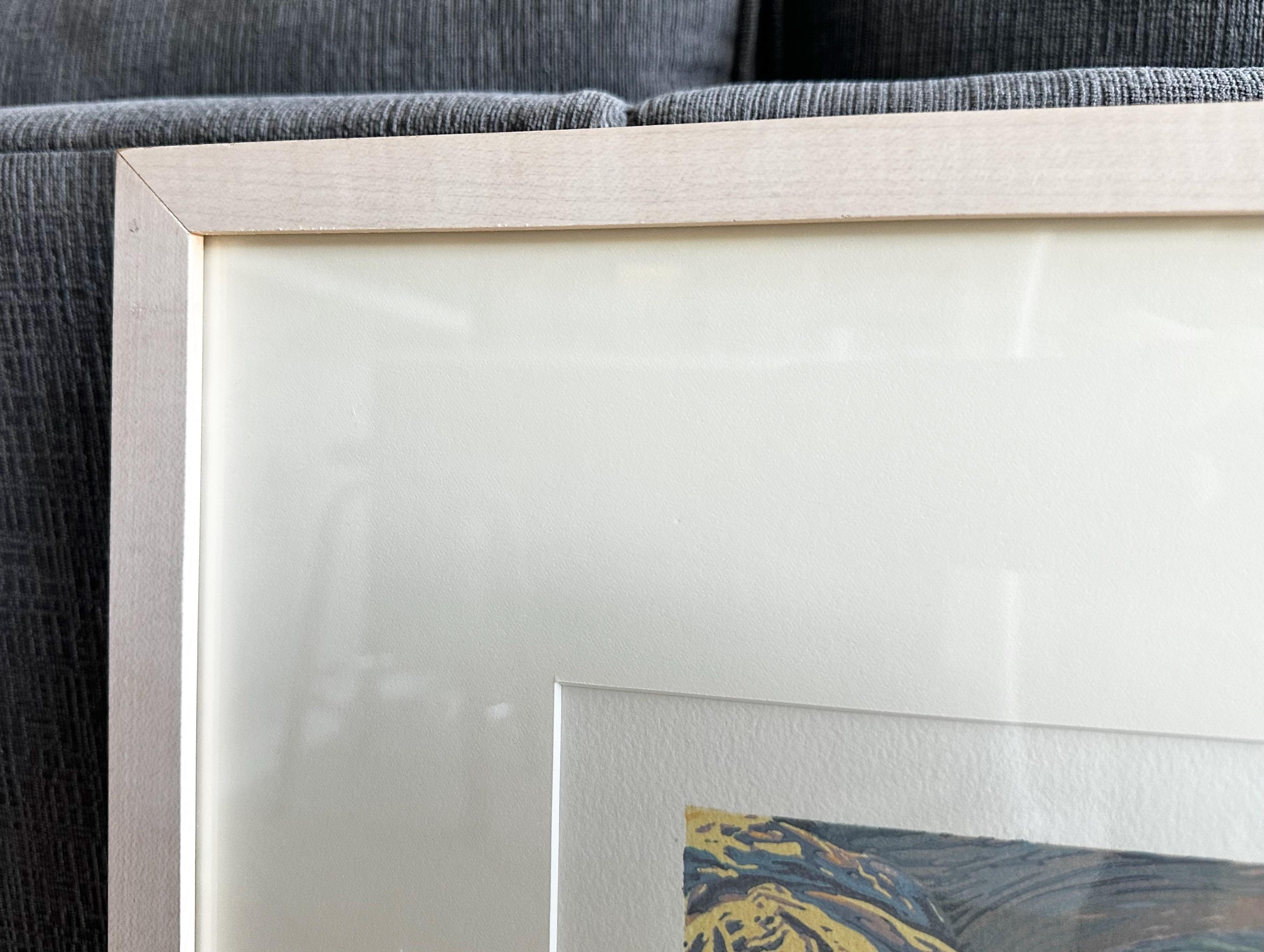 Cuadro monotipo enmarcado por el artista cotizado Russell Hamilton en venta 6