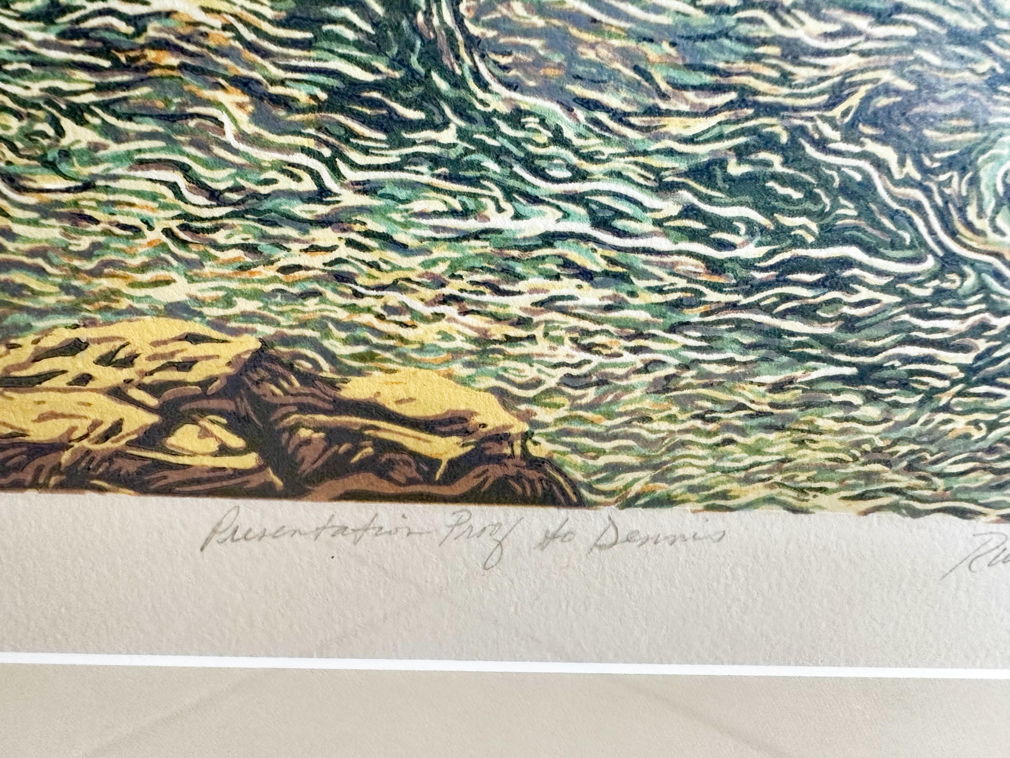 Cuadro monotipo enmarcado por el artista cotizado Russell Hamilton en venta 8