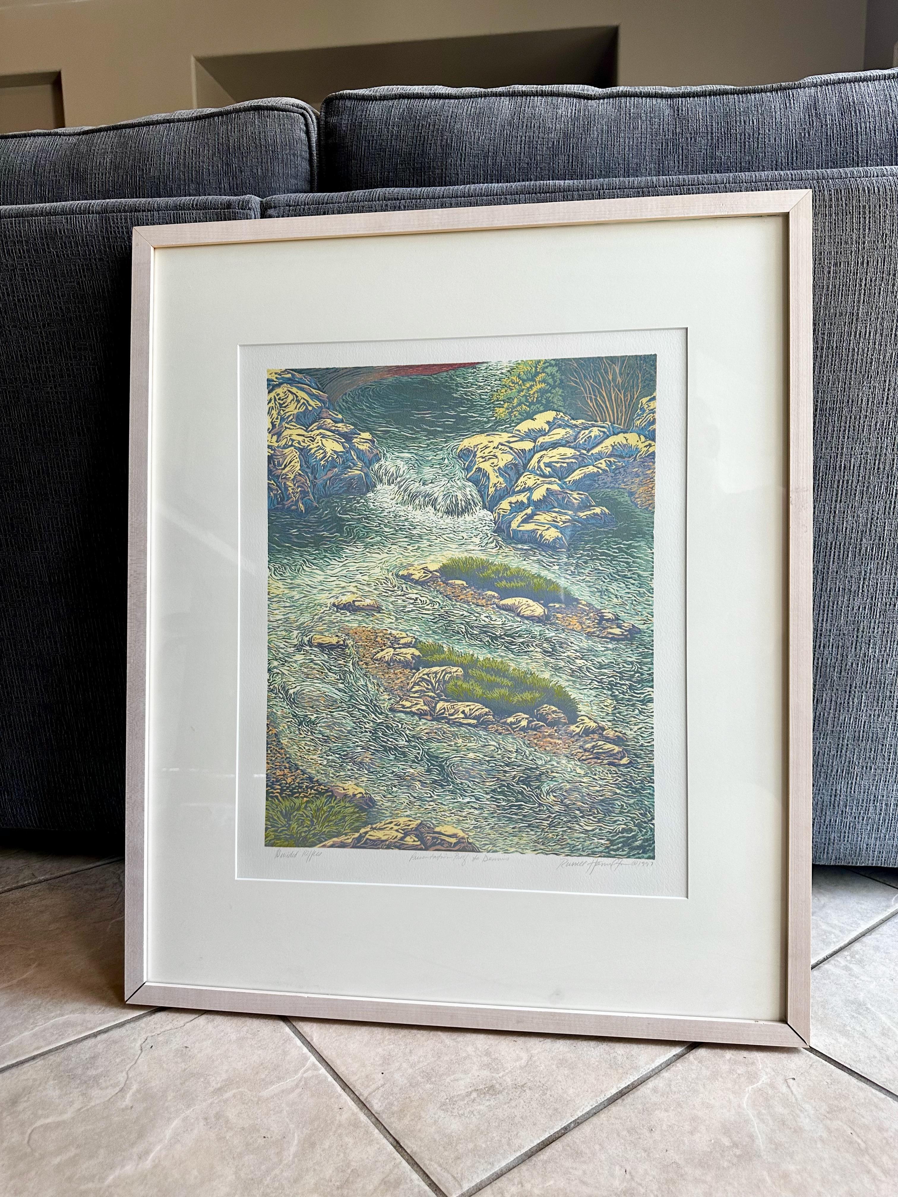 Cuadro monotipo enmarcado por el artista cotizado Russell Hamilton en venta 11