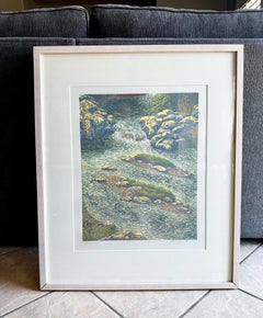 Monotype Painting Framed by Listed Artist Russell Hamilton