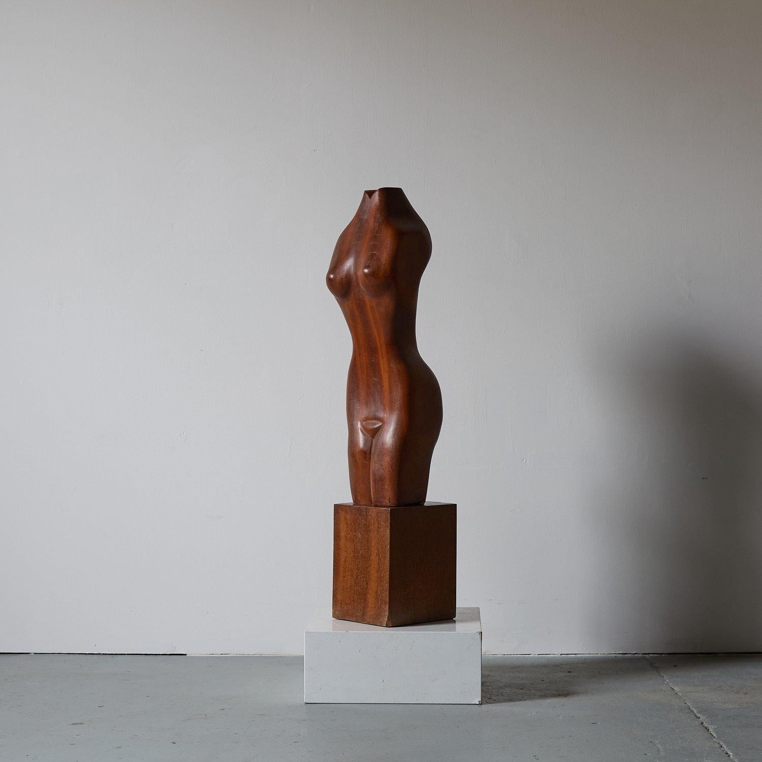 Hand-Carved Monoxyl Nude Study of Venus, France 1960s For Sale